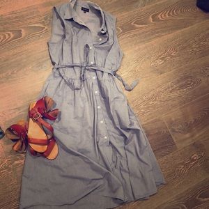 Lightweight shirt dress with pockets - sz M